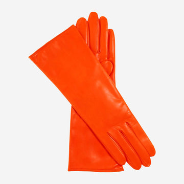 Camilla (pumpkin) - Italian "4 button length" cashmere lined leather gloves