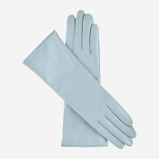 Camilla (sky) - Italian "4 button length" cashmere lined leather gloves