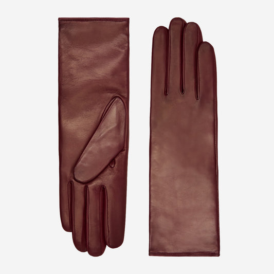 Camilla (xb) - Italian long leather winter gloves with luxurious cashmere lining