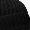 Milano (black) - 100% cashmere ribbed beanie (unisex)- Fratelli Orsini - Luxury Beanie - Handmade in Italy - 2