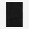 Milano (black) - 100% cashmere ribbed beanie (unisex)