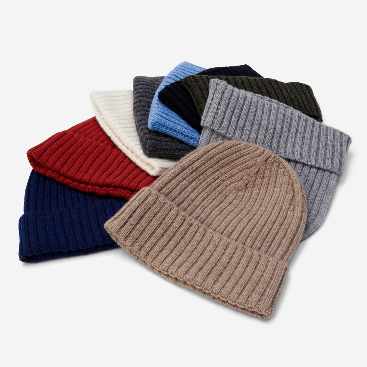 100% cashmere ribbed beanie (unisex)- Fratelli Orsini - Luxury Beanie - Handmade in Italy - 1