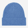 Milano (light blue) - 100% cashmere ribbed beanie (unisex)