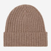 Milano (brown) - 100% cashmere ribbed beanie (unisex)