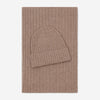 Milano (brown) - 100% cashmere ribbed beanie (unisex)