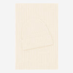 Milano (cream) - 100% cashmere ribbed beanie (unisex)  Fratelli Orsini - Luxury Beanie - Handmade in Italy - 4