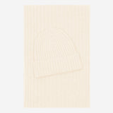 Milano (cream) - 100% cashmere ribbed beanie (unisex)  Fratelli Orsini - Luxury Beanie - Handmade in Italy - 4