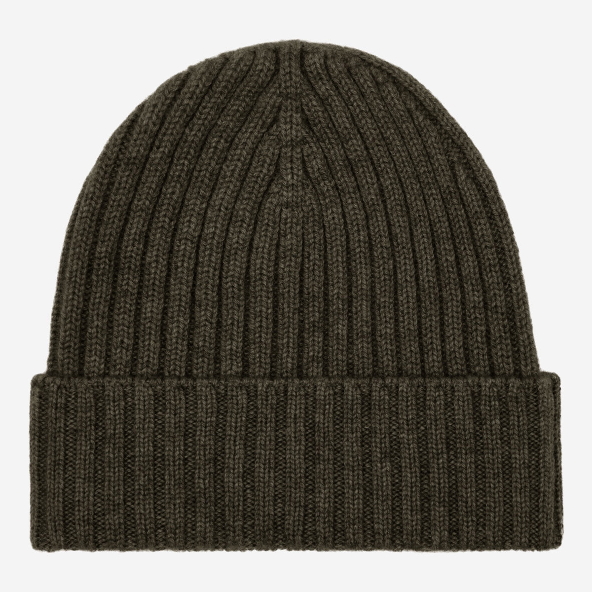 Milano (dark green) - 100% cashmere ribbed beanie (unisex)- Fratelli Orsini - Luxury Beanie - Handmade in Italy - 1