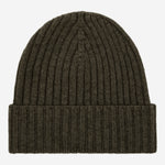 Milano (dark green) - 100% cashmere ribbed beanie (unisex)- Fratelli Orsini - Luxury Beanie - Handmade in Italy - 1