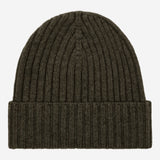 Milano (dark green) - 100% cashmere ribbed beanie (unisex)- Fratelli Orsini - Luxury Beanie - Handmade in Italy - 1