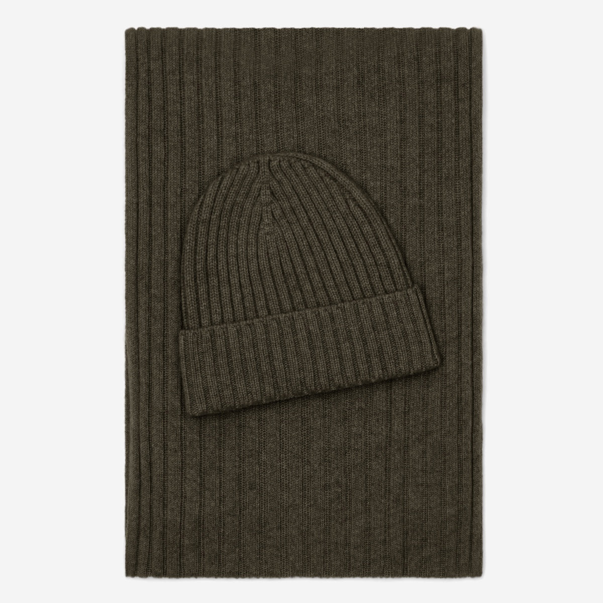 Milano (dark green) - 100% cashmere ribbed beanie (unisex)- Fratelli Orsini - Luxury Beanie - Handmade in Italy -  4