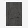 Milano (dark grey) - 100% cashmere ribbed beanie (unisex)