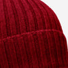 Milano (red) - 100% cashmere ribbed beanie (unisex) - Fratelli Orsini - Luxury Beanie - Handmade in Italy - 2