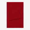 Milano (red) - 100% cashmere ribbed beanie (unisex)