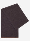 Riccardo (brown & blue) - 100% cashmere scarf with pattern - Fratelli Orsini - Luxury Cashmere Scarf - Handmade in Italy - 1 