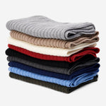 100% cashmere ribbed scarf (unisex) - Fratelli Orsini - Luxury Cashmere Scarf - Handmade in Italy - 1
