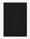 Napoli (black) - 100% cashmere ribbed scarf (unisex)  - Fratelli Orsini - Luxury Cashmere Scarf - Handmade in Italy - 3