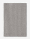Napoli (light grey) - 100% cashmere ribbed scarf (unisex) - Fratelli Orsini - Luxury Cashmere Scarf - Handmade in Italy - 3