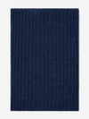 Napoli (navy blue) - 100% cashmere ribbed scarf (unisex) - Fratelli Orsini - Luxury Cashmere Scarf - Handmade in Italy - 3