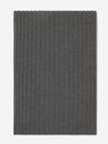 Napoli (dark grey) - 100% cashmere ribbed scarf (unisex) - Fratelli Orsini - Luxury Cashmere Scarf - Handmade in Italy - 3