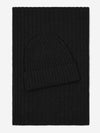 Napoli (black) - 100% cashmere ribbed scarf (unisex)  - Fratelli Orsini - Luxury Cashmere Scarf - Handmade in Italy - 4