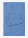 Napoli (light blue) - 100% cashmere ribbed scarf (unisex) - Fratelli Orsini - Luxury Cashmere Scarf - Handmade in Italy - 4