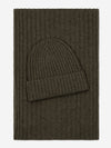 Napoli (dark green) - 100% cashmere ribbed scarf (unisex) - Fratelli Orsini - Luxury Cashmere Scarf - Handmade in Italy - 4