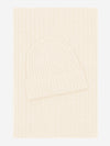 Napoli (cream) - 100% cashmere ribbed scarf (unisex) - Fratelli Orsini - Luxury Cashmere Scarf - Handmade in Italy - 4