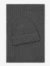 Napoli (dark grey) - 100% cashmere ribbed scarf (unisex) - Fratelli Orsini - Luxury Cashmere Scarf - Handmade in Italy - 4