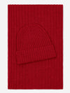 Napoli (red) - 100% cashmere ribbed scarf (unisex) - Fratelli Orsini - Luxury Cashmere Scarf - Handmade in Italy - 4