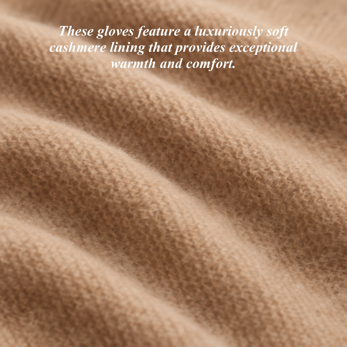 Close view of soft Italian cashmere lining