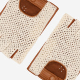 Dario (cognac) - Hand-sewn Italian crochet driving gloves from lambskin leather - Fratelli Orsini - Luxury Leather Gloves - Handmade in Italy - 3