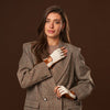 Daniella (cognac) - Hand-sewn Italian crochet driving gloves from lambskin leather - Fratelli Orsini - Luxury Leather Gloves - Handmade in Italy - 6