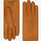 Donatella (brown) – Luxurious Italian peccary leather gloves with cashmere lining - Fratelli Orsini - Luxury Leather Gloves - Handmade in Italy - 1