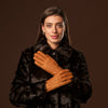Donatella (brown) – Luxurious Italian peccary leather gloves with cashmere lining - Fratelli Orsini - Luxury Leather Gloves - Handmade in Italy - 6