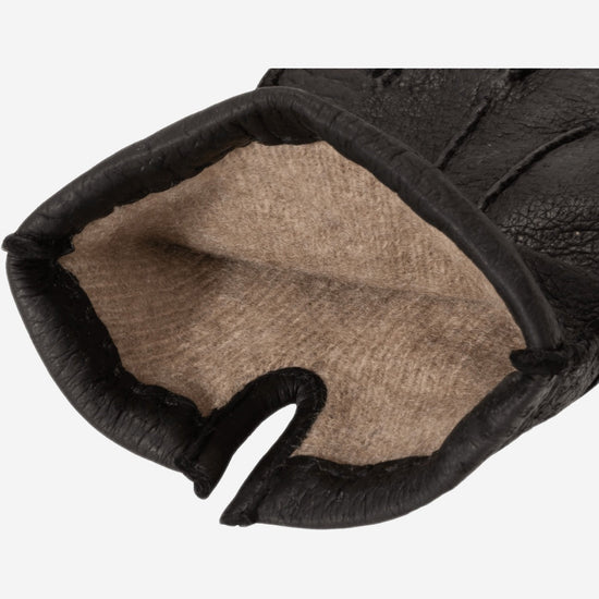 Donatella (black) – Luxurious Italian peccary leather gloves with cashmere lining - Fratelli Orsini - Luxury Leather Gloves - Handmade in Italy - 2