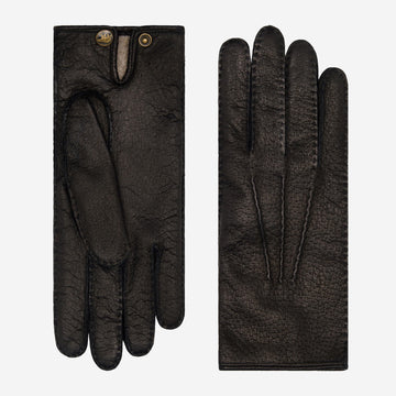 Donatella (black) – Luxurious Italian peccary leather gloves with cashmere lining