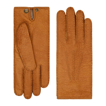 Donatella (braun) – Luxuriöse italienische Peccary-Lederhandschuhe mit Kaschmirfutter