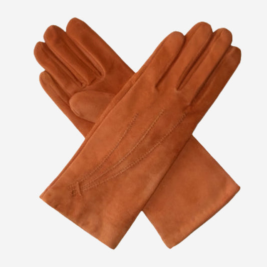 EC4520 (cinnamon) - Women's Italian cashmere lined suede gloves