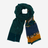 Edoardo (dark green) - Soft and lightweight Italian scarf from 100% wool