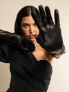 Elena (black) - Italian silk lined 12-button length leather opera gloves - Leather Gloves Online - Luxury Leather Gloves - 4