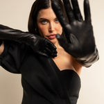 Elena (black) - Italian silk lined 16-button length leather opera gloves - Leather Gloves Online - Luxury Leather Gloves - 5