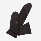 Elena (black) - Italian silk lined 6-button length leather opera gloves