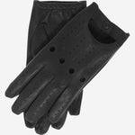 Enzo (black) - Italian lambskin leather driving gloves - Fratelli Orsini - Luxury Leather Gloves - Handmade in Italy - 1
