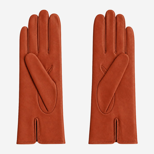 FC04 (cognac) - Women's Italian cashmere lined leather gloves