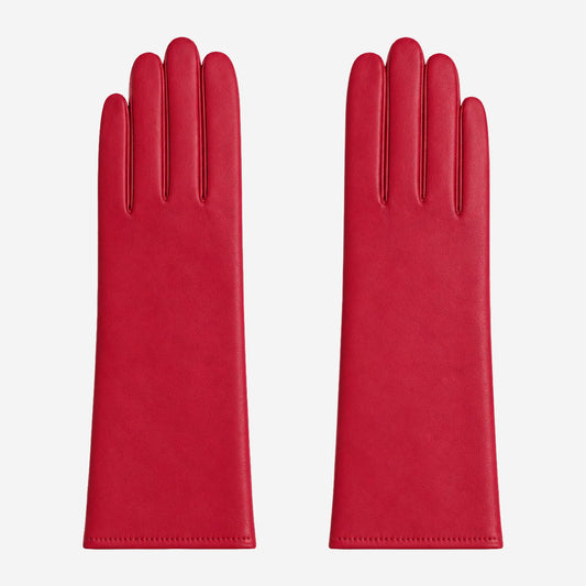 FC04 (deep red) - Women's Italian cashmere lined leather gloves