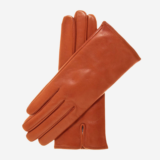 FC04 (medium brown) - Women's Italian cashmere lined leather gloves