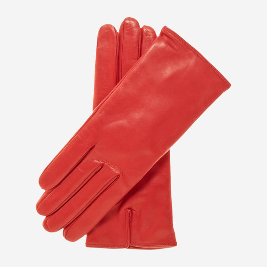 FC04 (red) - Women's Italian cashmere lined leather gloves