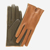 FC34 (camel) - Women's touchscreen Italian cashmere lined leather gloves