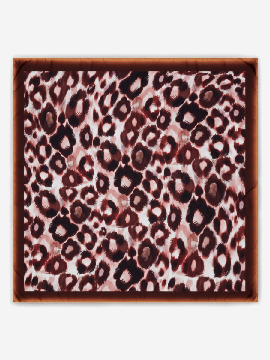 Bruna (brown/orange)- soft and lightweight Italian foulard from pure silk - Fratelli Orsini - Luxury Italian Scarf - Handmade in Italy - 2